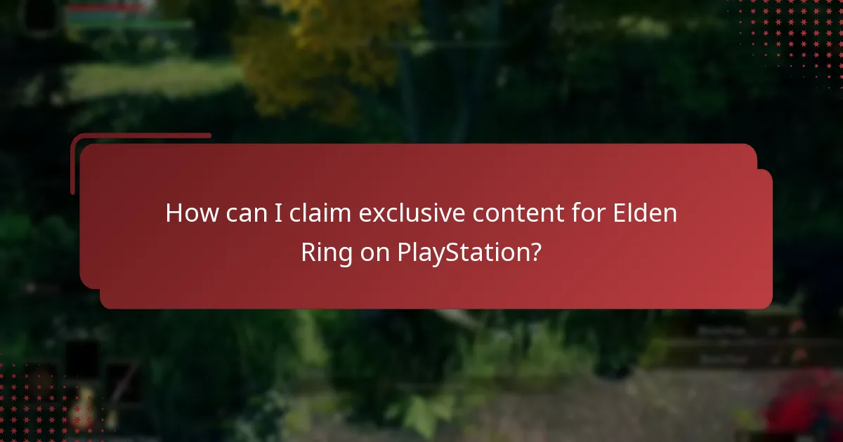 How can I claim exclusive content for Elden Ring on PlayStation?