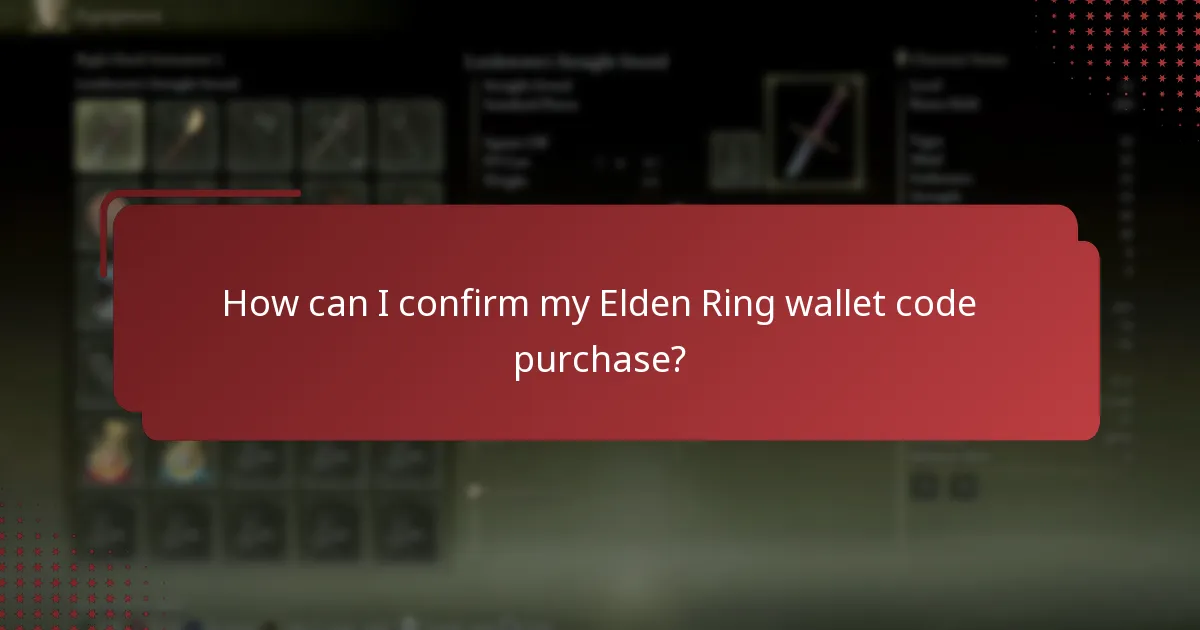How can I confirm my Elden Ring wallet code purchase?
