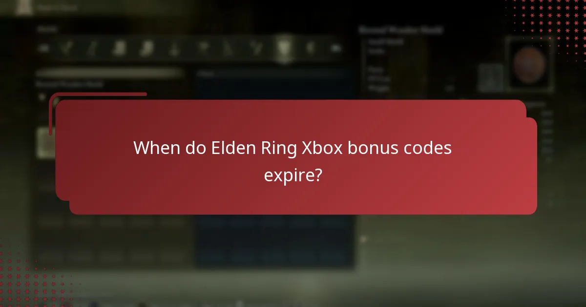 When do Elden Ring Xbox bonus codes expire?
